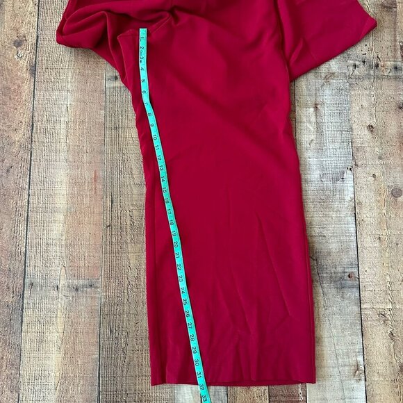 Red Julia Jordan Sleeveless Belted Jumpsuit With Wide Legs & Pockets - Picture 5 of 11